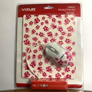 KIT MOUSE Y PAD MARIPOSAS VIZUR