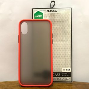 CARCASA IPHONE X/XS ROJO/NEGRA JELLY CANDY COFOLK